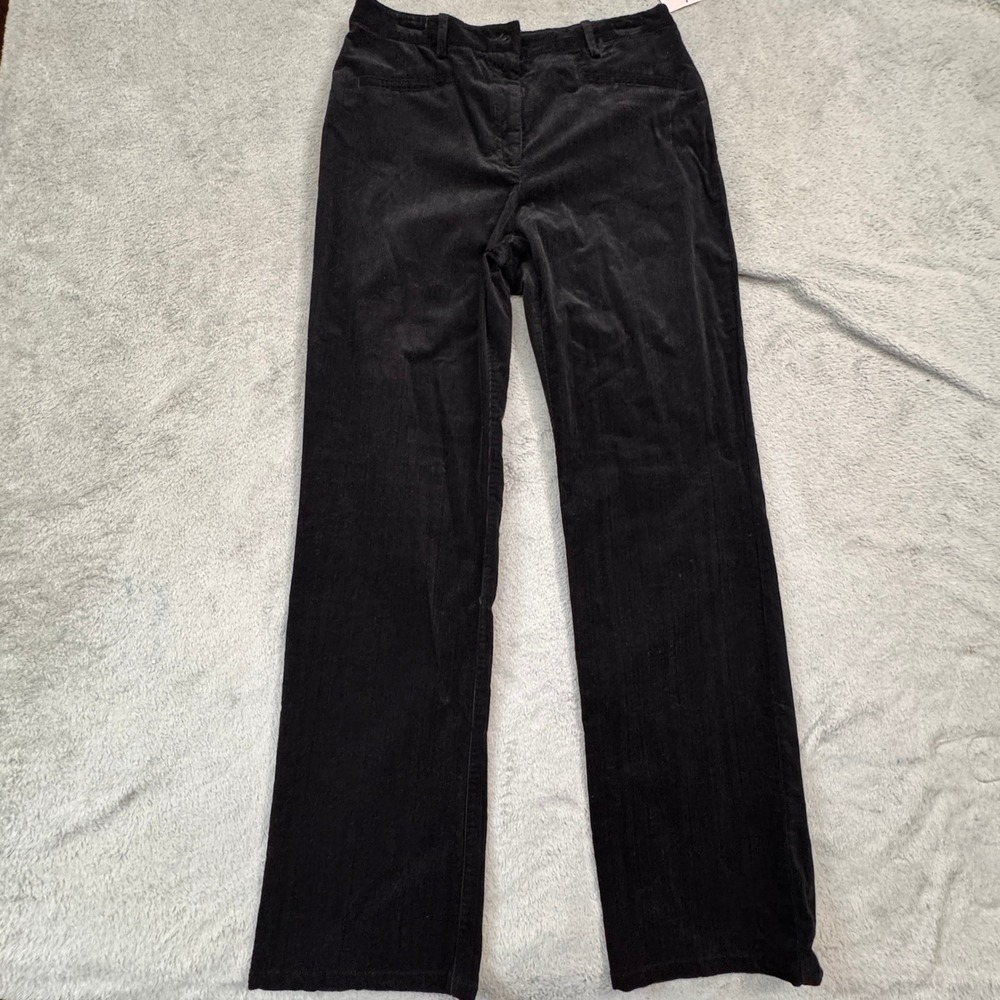 NWT‎ Susan Bristol Black Corduroy Wide Leg Pants Women's Size 6 New With Tags